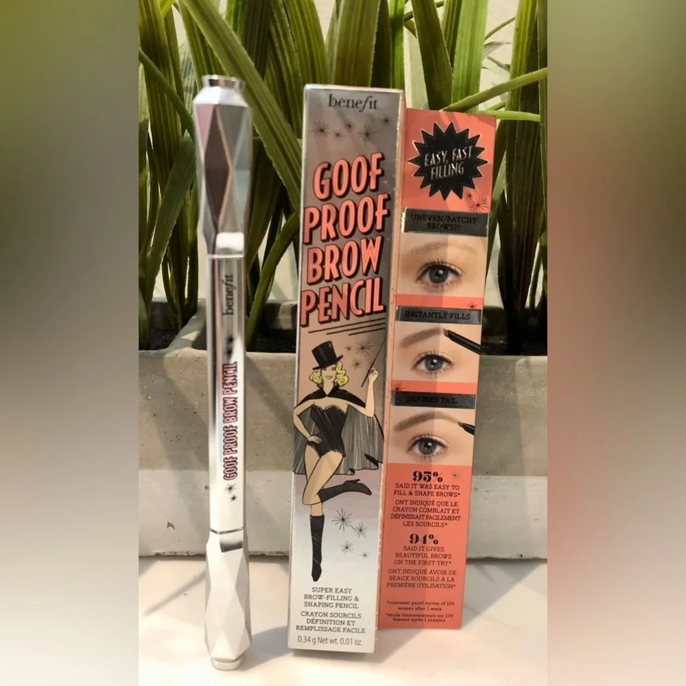 BNIB Benefit Cosmetics Goof Proof Waterproof Easy Shape & Fill Brow Pencil - 2 - Picture 4 of 10